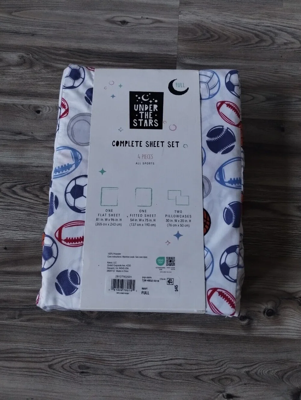 UNDER THE STARS Full Size Sheet Set All Sports